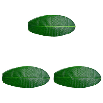 3PK Annabel Trends Dining Table Runner - Tropical Leaf Green