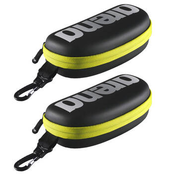 2PK Arena Case for Swim Training Goggle - Black/Fluro Yellow