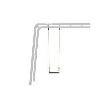 Berg Playbase Rubber Swing Seat w/ Rope 45x18cm - Black