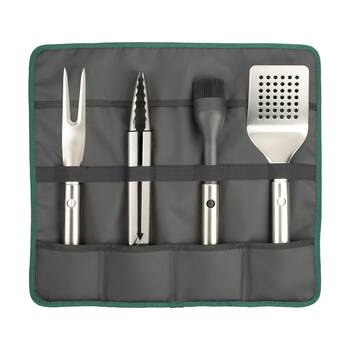 4pc Joseph Joseph GrillOut BBQ Utensil Set With Carry Case Stainless steel