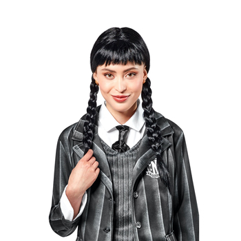Wednesday Wig Adult Halloween Party Hair Accessory