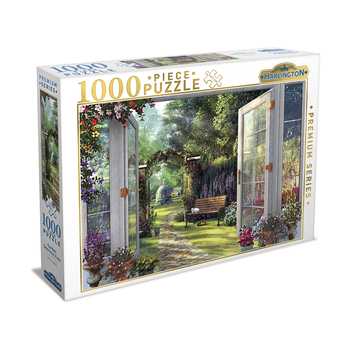 1000pc Harlington Puzzle Garden Doorway View 8yrs+ 69x50cm