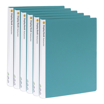 6PK Marbig 20-Pocket Non-Refillable Document Display Book - Green