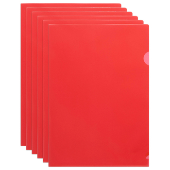25PK Marbig PE Letter File A4 Document Organiser Folder - Red
