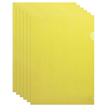 25PK Marbig PE Letter File A4 Document Organiser Folder - Yellow
