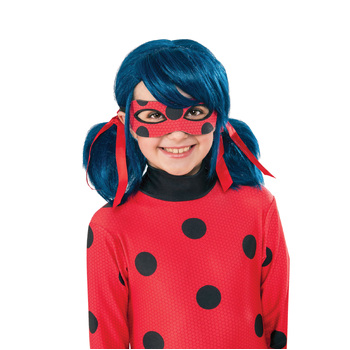 Miraculous Ladybug Metallic Blue Wig Kids/Child Costume Accessory