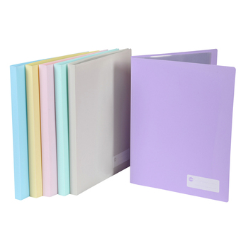 6PK Marbig 20-Pocket A4 Non-Refillable Display Book - Pastel Assorted