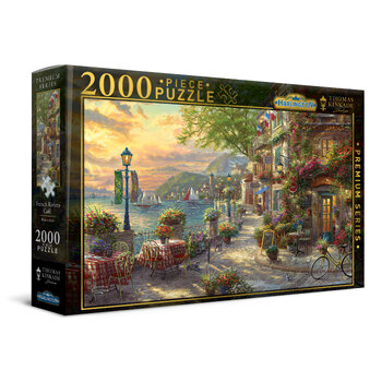 2000pc Harlington Thomas Kinkade Puzzle French Riviera Café 8yrs+ 81x61cm