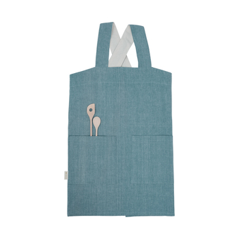 Fabelab 77cm Kitchen 100% Cotton Apron - Chambray Blue Spruce