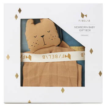 Fabelab 100% Cotton Newborn Baby Swaddle Muslin Gift Box Cottage Blue Mix