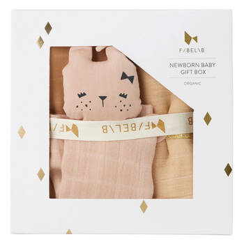 Fabelab 100% Cotton Newborn Baby Swaddle Muslin Gift Box Dusty Rose Mix