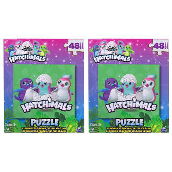 2PK 48pc Hatchimals Birds Green Background Puzzle