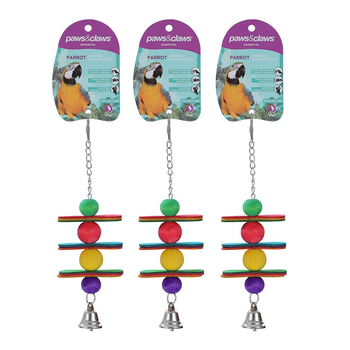 3x Paws & Claws 23x7.5cm Flower Parrot Pet/Bird Hanging Toy