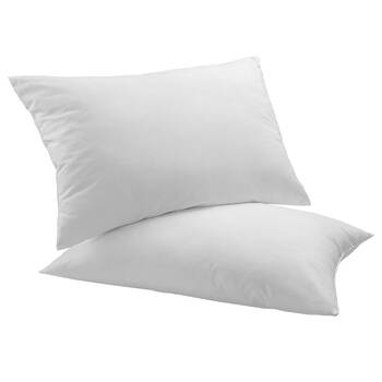 2pc Royal Comfort Duck Feather & Down Cotton Bedding Pillow 50x75cm - White