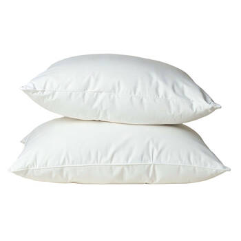 2pc Royal Comfort Goose Cotton Bedding Pillow 1000GSM 50x75cm - White