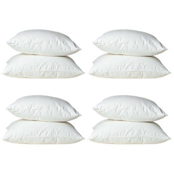 4x 2pc Royal Comfort Goose Cotton Bedding Pillow 1000GSM 50x75cm - White