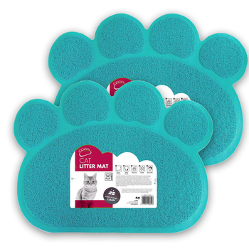 2PK M-Pets Paw Cat Litter Mat 60x45cm