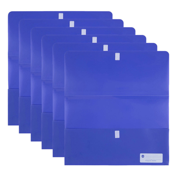 6PK Marbig Footscalp Polypick Document Filing Wallet - Purple