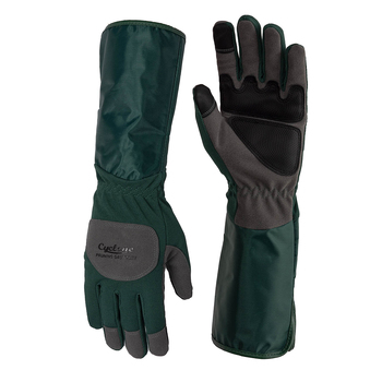 Cyclone Size Medium Gauntlet Pruning/Gardening Gloves Green