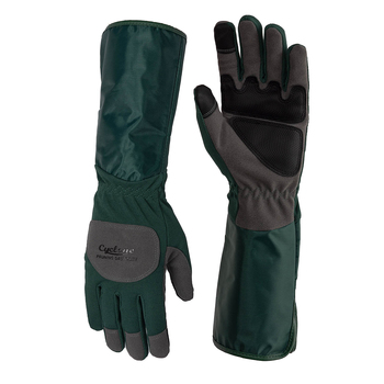 Cyclone Size Large Gauntlet Pruning/Gardening Gloves Green