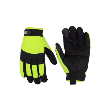 Cyclone Size XL Flexscape Gardening Gloves Synthetic Leather Hivis Yellow