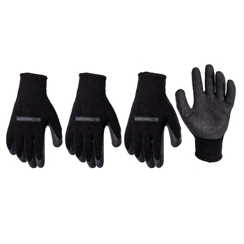 4x Pairs Gardenmaster Latex Durable Dipped Gardening Gloves Medium
