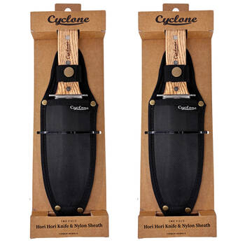 2PK Cyclone Stainless Steel Hori Hori Hand Garden Knife 6x35cm