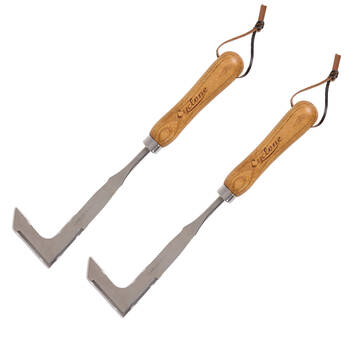 2PK Cyclone Stainless Steel Patio Hand Weeder Garden Tool 33x7.5cm