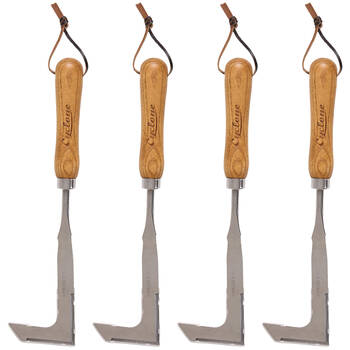 4PK Cyclone Stainless Steel Patio Hand Weeder Garden Tool 33x7.5cm