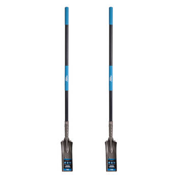 2PK Kelso Heavy-Duty Steel Trenching Shovel Long Handle 153x18cm