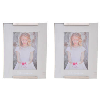 2PK Gibson Gifts Communion Photo Frame 4x6'' Decor - Silver