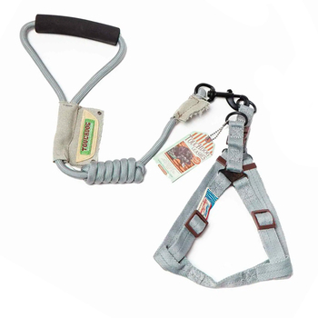 Touchdog 1.2m Original Round Climbing Rope Dog Leash and Harness Grey L