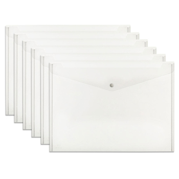 6PK Marbig PP Doculope A3 File Document Wallet - Clear