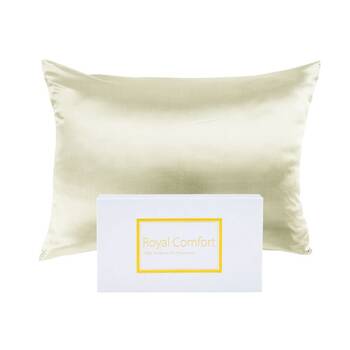 Royal Comfort Mulberry Silk Pillow Case Twin Pack 51x76cm - Ivory