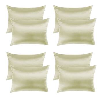 4PK Royal Comfort Mulberry Silk Pillow Case Twin Pack 51x76cm - Ivory