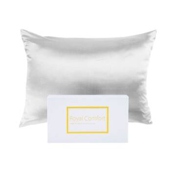 Royal Comfort Mulberry Silk Pillowcase Twin Pack 51x76cm - Silver