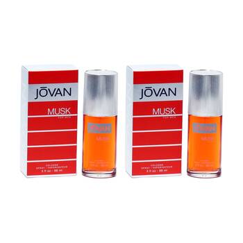 2PK Jovan Musk Mens Fragrance Cologne Spray Bottle 88mL