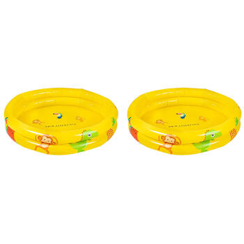 2PK Swim Essentials Baby/Kids Inflatable Swimming Pool 60cm Yellow Safari 0+