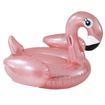 Swim Essentials 150cm 6y+ Inflatable Ride On Pool Floater Rose Gold Flamingo