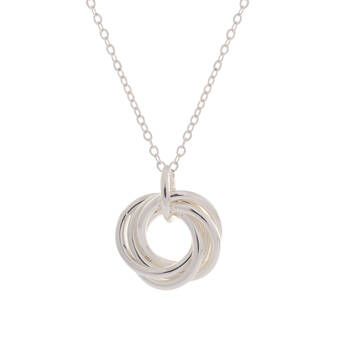 Gibson Gifts Equilibrium 50th Birthday Silver 5-Ring Necklace