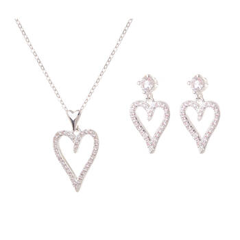Gibson Gifts Equilibrium Mum Silver Necklace & Earrings Set