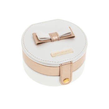 Gibson Gifts Equilibrium Faux Leather Round Jewellery Box