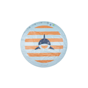 Swim Essentials Kids Inflatable Sprinkler Mat 150cm Round Shark 3y+