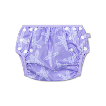 Swim Essentials Washable Swimming Nappy Diaper OSFA Lilac Sea Star Size 0-3y