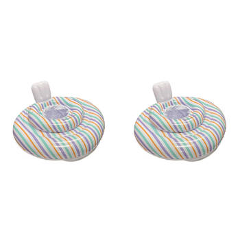 2PK Swim Essentials Baby Inflatable Ride On Pool Swimseat Floater Rainbow 0-1y