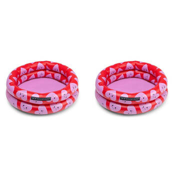2PK Swim Essentials Baby/Kids Inflatable Swimming Pool 60cm Red Hearts 0+
