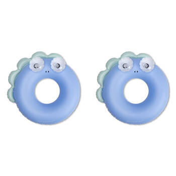 2PK Swim Essentials Kids Inflatable Swimming Ring Beach/Pool Floater Blue 65cm 3y+