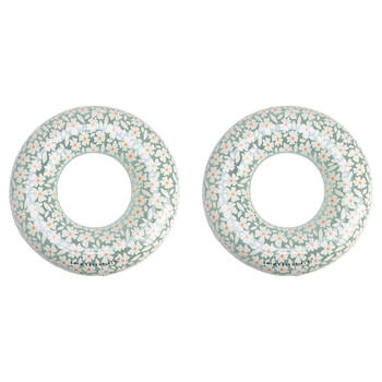 2PK Swim Essentials Kids Inflatable Swimming Ring Pool Floater 90cm Florish Green
