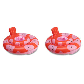 2PK Swim Essentials Baby/Toddler Inflatable Ride On Swimseat Hearts Red 0-1y