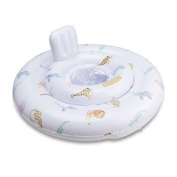 Swim Essentials Baby Inflatable Ride On Pool Swimseat Safari White 0-1y